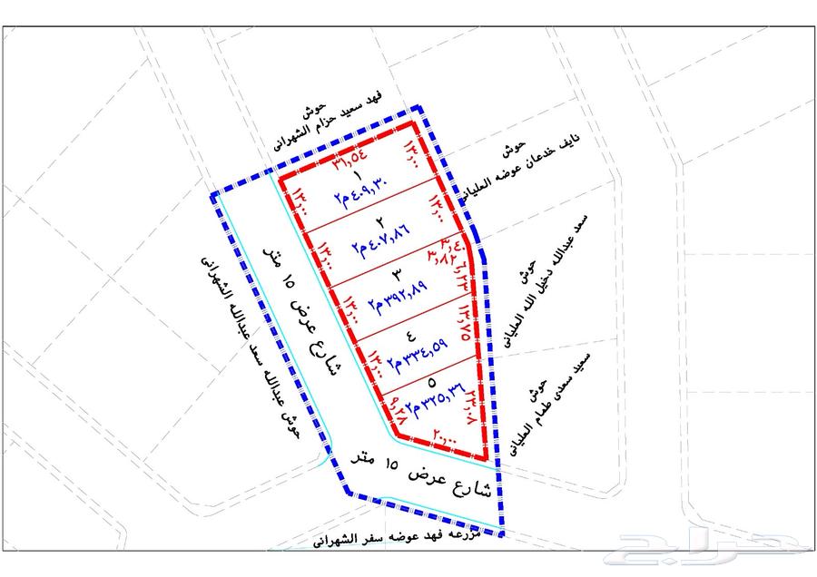 اربع اراضي للبيع طريق الميه خميس مشيط63613584814338111