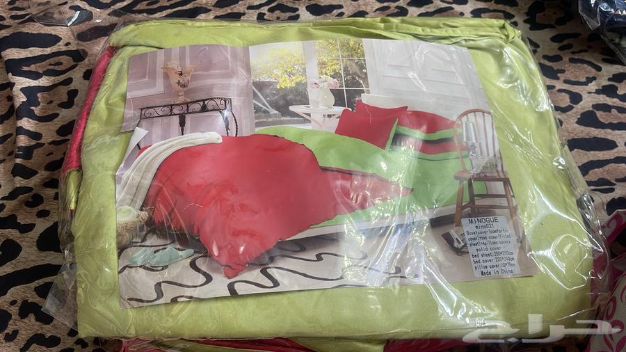 مجموعة جديدة من ملاءات السرير المعبأة مع غطاء لحاف بحجم كينج 6 قطع64255537285762112