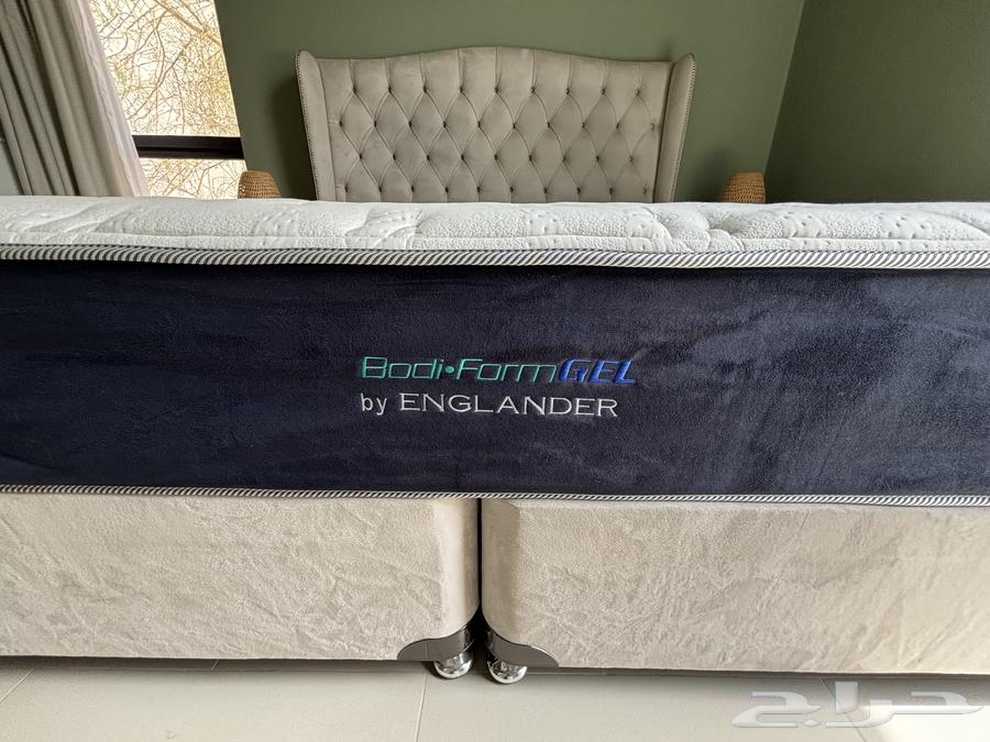 سرير و مفرش فاخر قياس كوين  منجد بقماش سويد64245110383361113