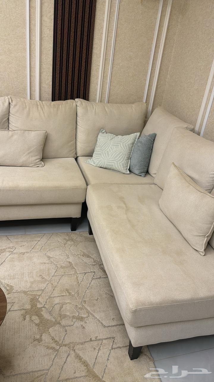 كنب البيع حرف U الكنب ولا فيه كسور ولا شي بس يحتاج غسيل64234297679106112