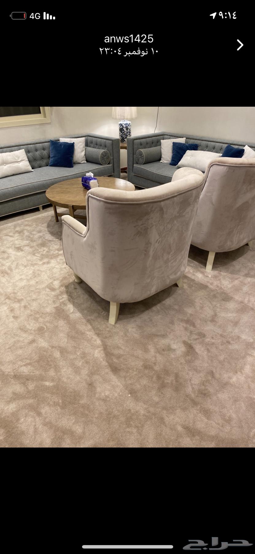 كنب مجلس تفصيل تركي القماش طالبه من برا64235325821825111