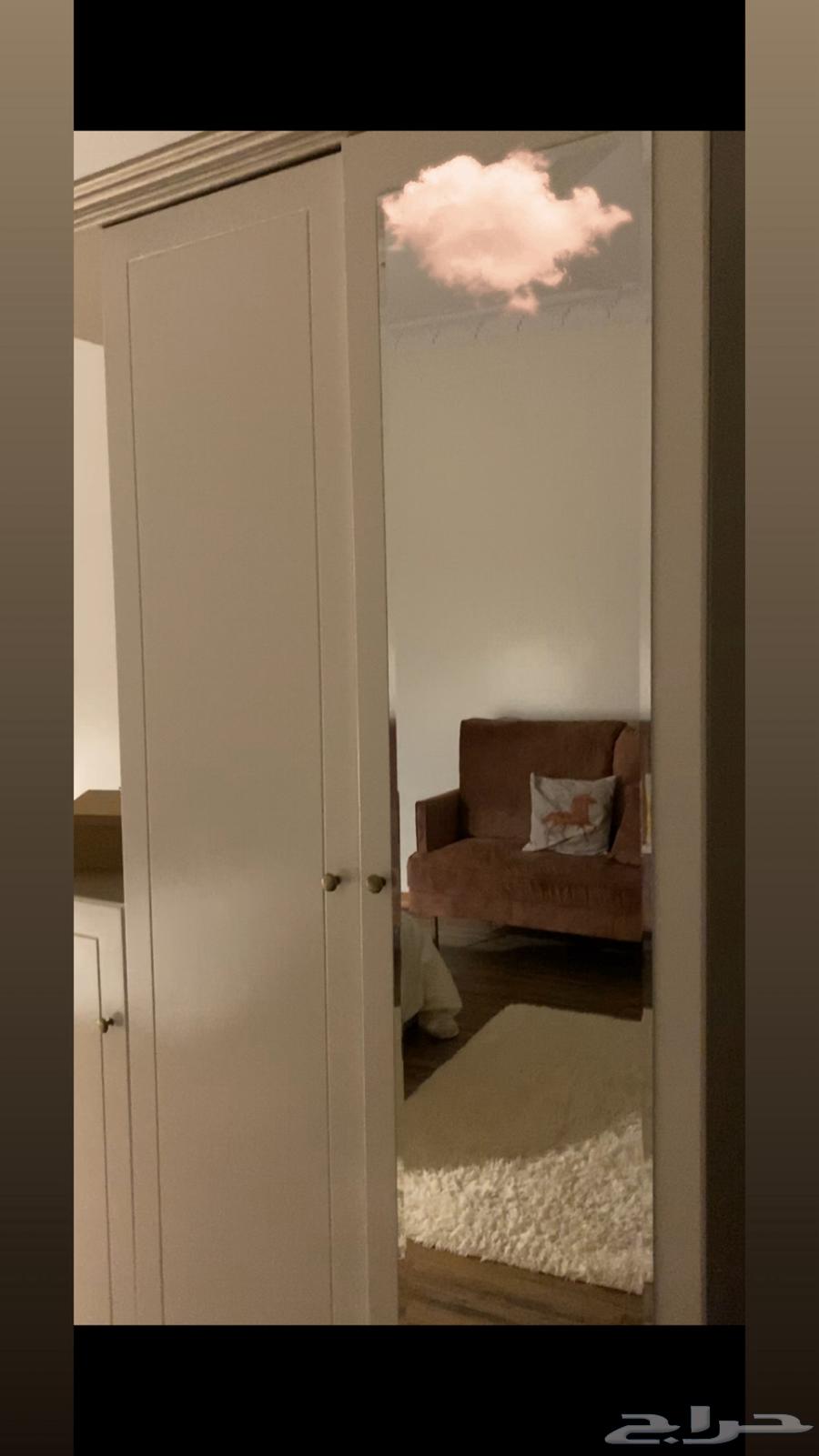 A room consisting of a semi-new bed, a new cupboard, a drawer, and next to it64257902467587112