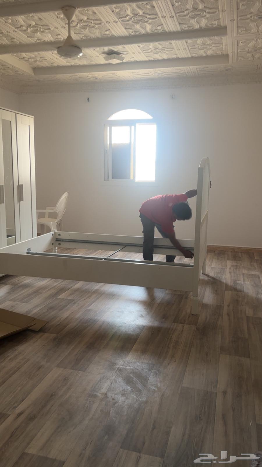 Bedroom with wardrobe and bed for SR 600, location Al-Sharaiea, plot 164257902394113110