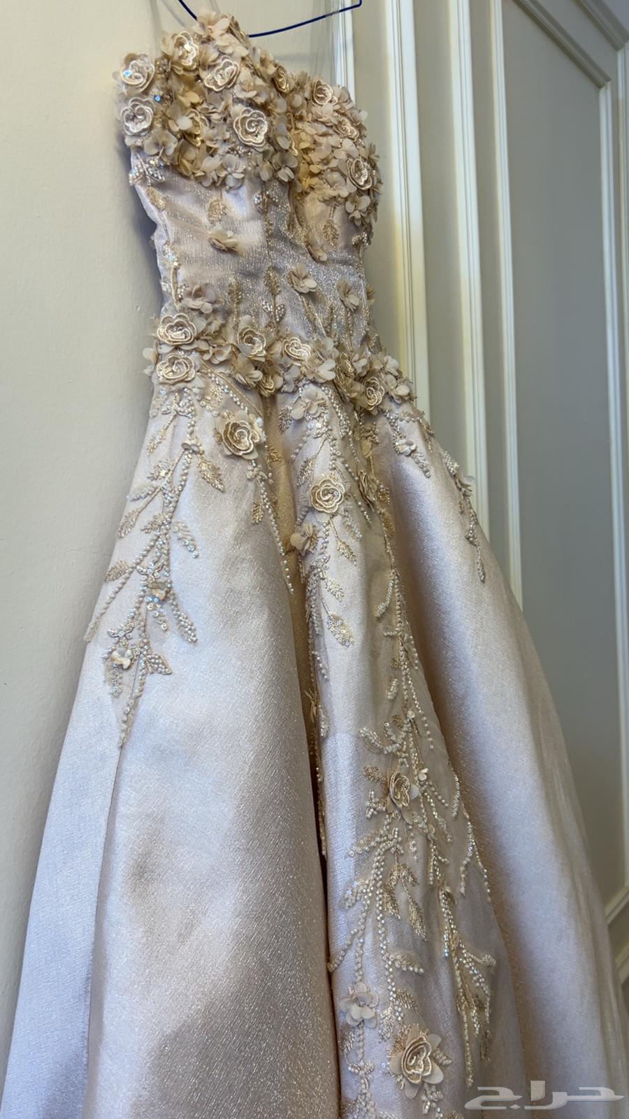 فستان سهره وردي لامعه64274039301377111