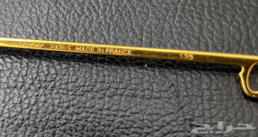 إطار نظاره شمبر Cartier أصلي صنع فرنسا مطلي بالذهب و مختوم64263352342018111