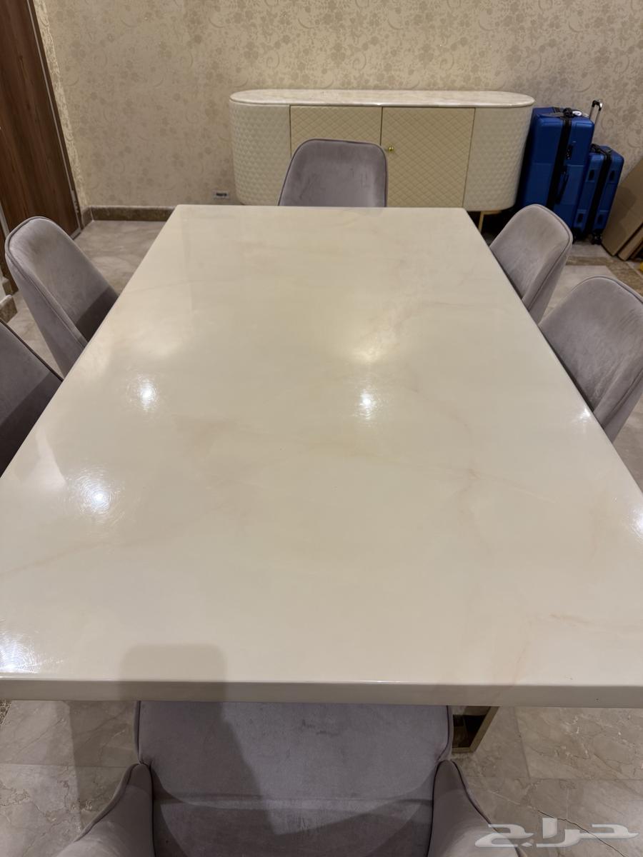 طاولة طعام 6 أشخاص مع بوفيه64257740690947112