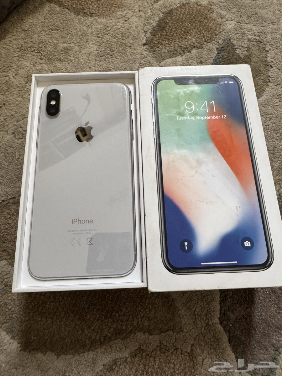 ايفون x جديد على الشرط ولا مغير قطعه 64جيجا بطارية   8164265760436610110