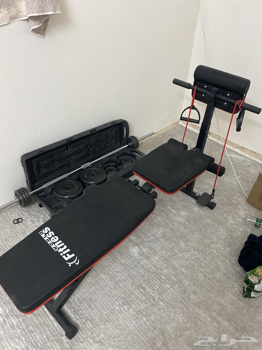 طقم اوزان 50 كيلو مع كرسي للتمرين64257740852225111
