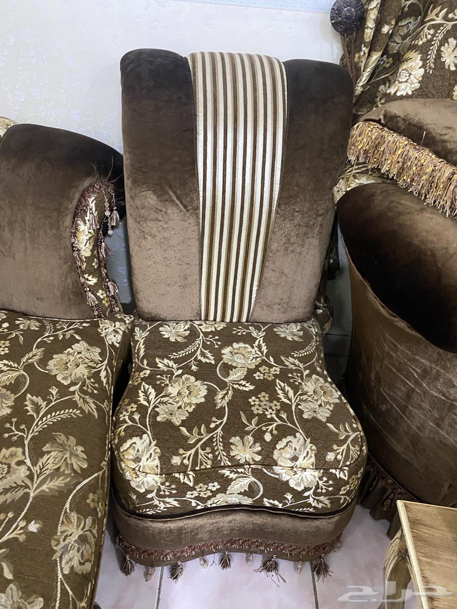 كنب خشب حفر كامل مع ستارة64273166320001114