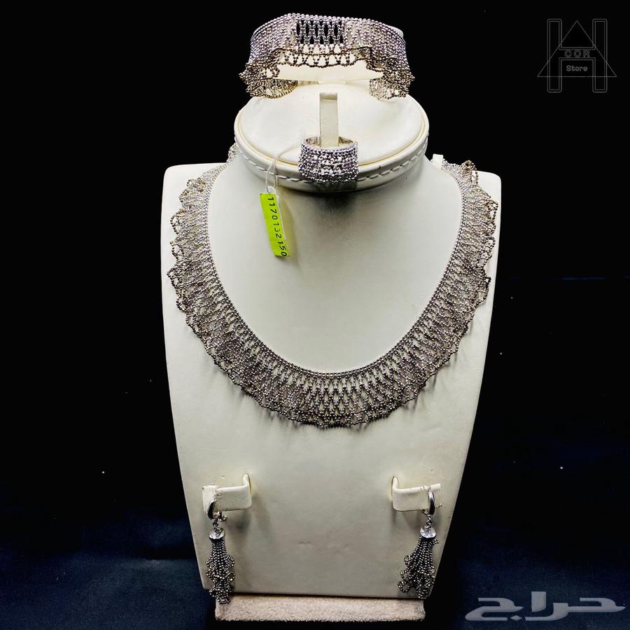 طقم فضه راقي صافي عيار 925 جديد بموديل وتصميم تراثي64257902059523110