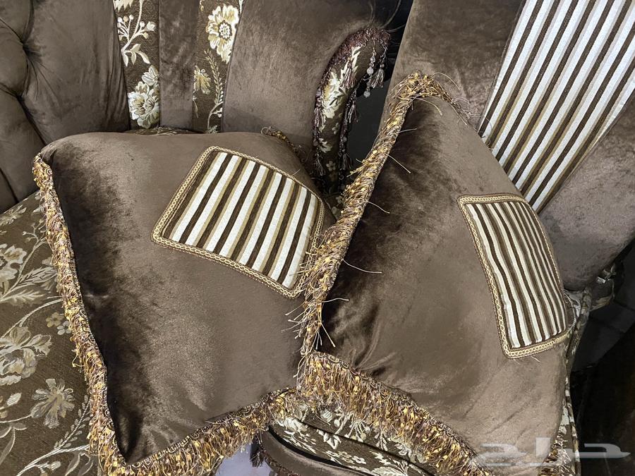 كنب خشب حفر كامل مع ستارة64273166320001112