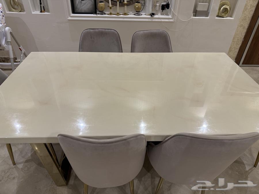 طاولة طعام 6 أشخاص مع بوفيه64257740690947111
