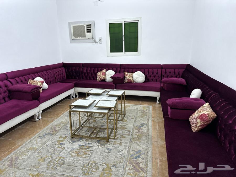 Used sofa set with curtain and serving tables64265468356353111