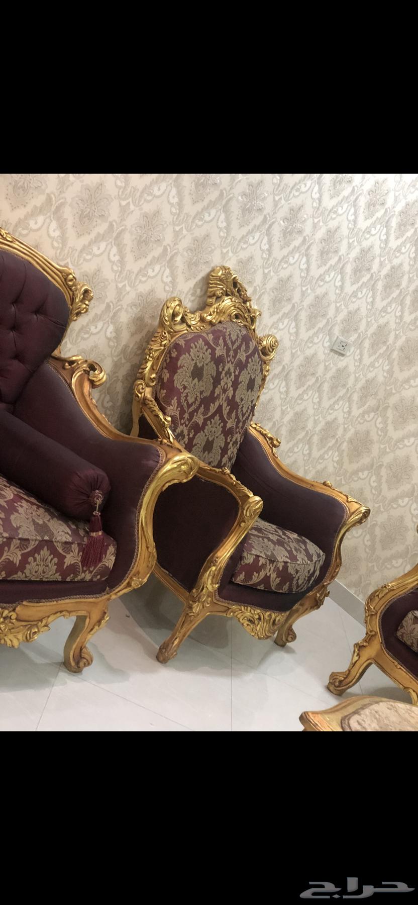 طقم كنب خشب دمياطي مصري يكفي سبع اشخاص التواصل خاص64272841398147111