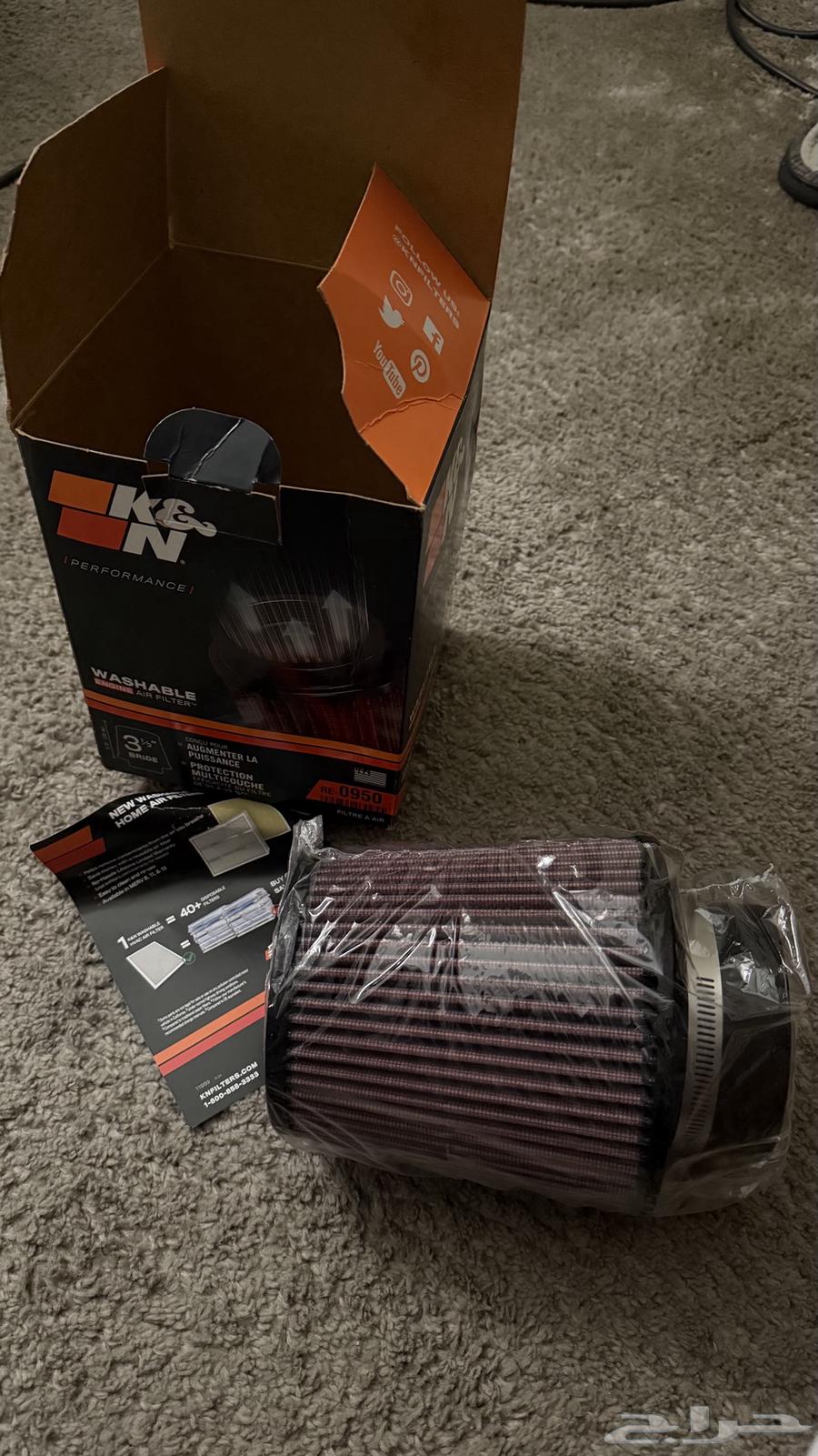 فلتر K N كي ان امريكي اصلي جديد بسعر طيب64451472772225111