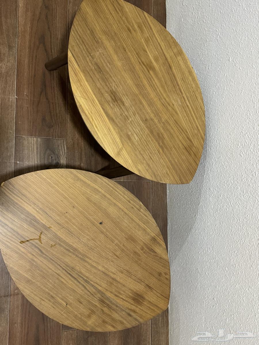 طاولتان خشبيه شبه جديده ب 15064311760670337110