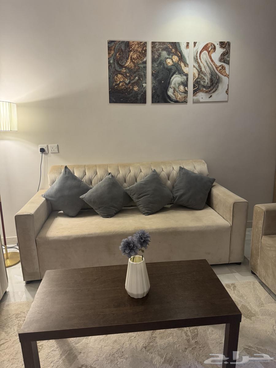 كنب ثلاث قطع مع اللوحات64312552923394110