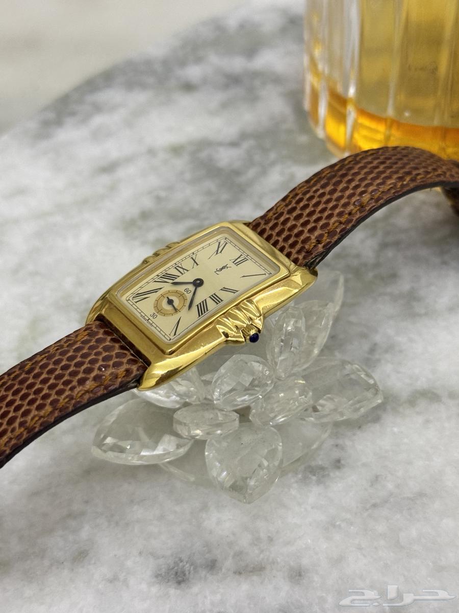 ساعة ايف سان لوران طلاء ذهب64311820146689111