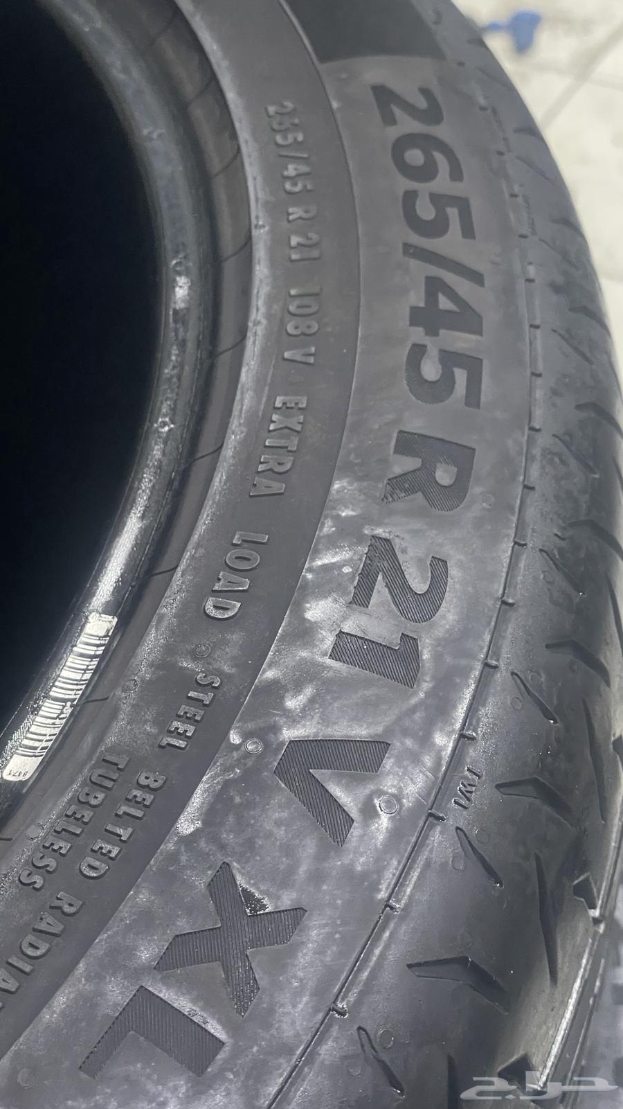 265 45 21 كفرات ان نتي وكالة كونتننتال مستخدمةنضيفة ومشروطة64453297915266113