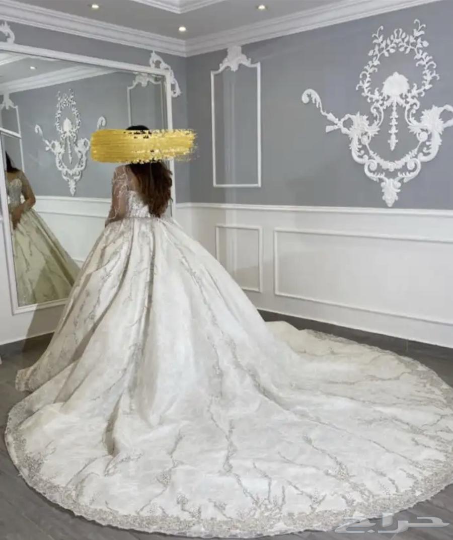 فستان عروسه فخم وكبير جدا من بوتيك دار الهنوف64315638558595110