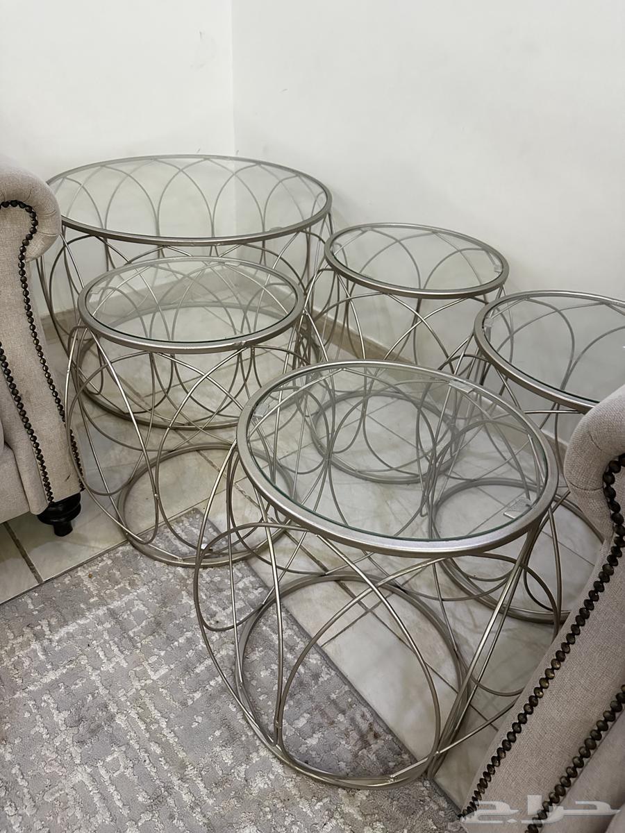 طقم طاولات ضيافه للبيع العدد5 نظيفه64315743491843110