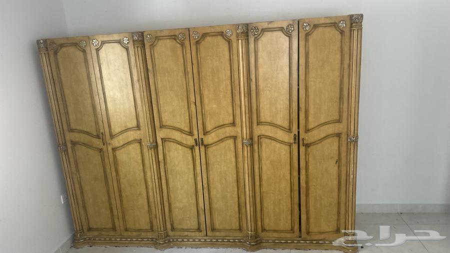 دولاب 3 درفات و6 رفوف وتعليق ملابس خشب اصلي350 اخر64319121022851111