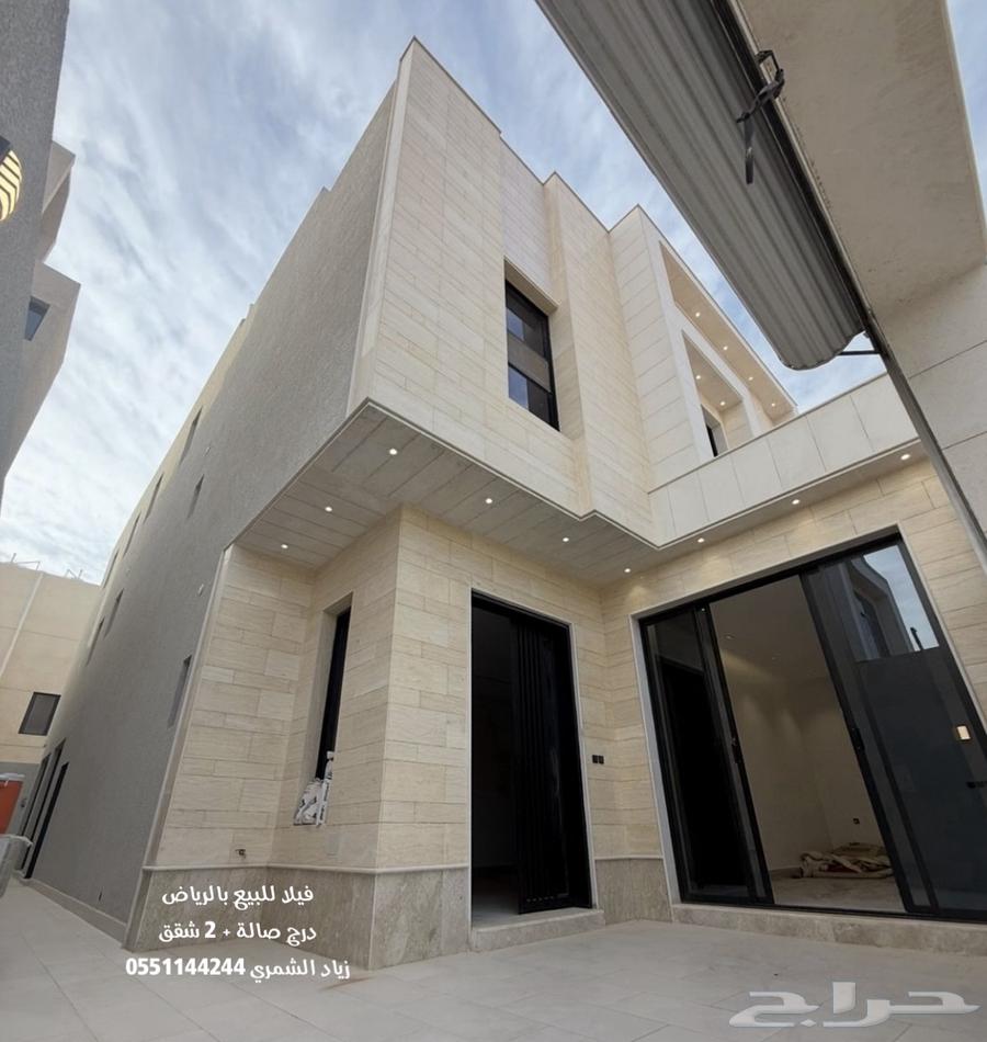 Villa for sale in Riyadh, Tanal layout, living room staircase, 2 apartments, new 20-meter street63613625323138111