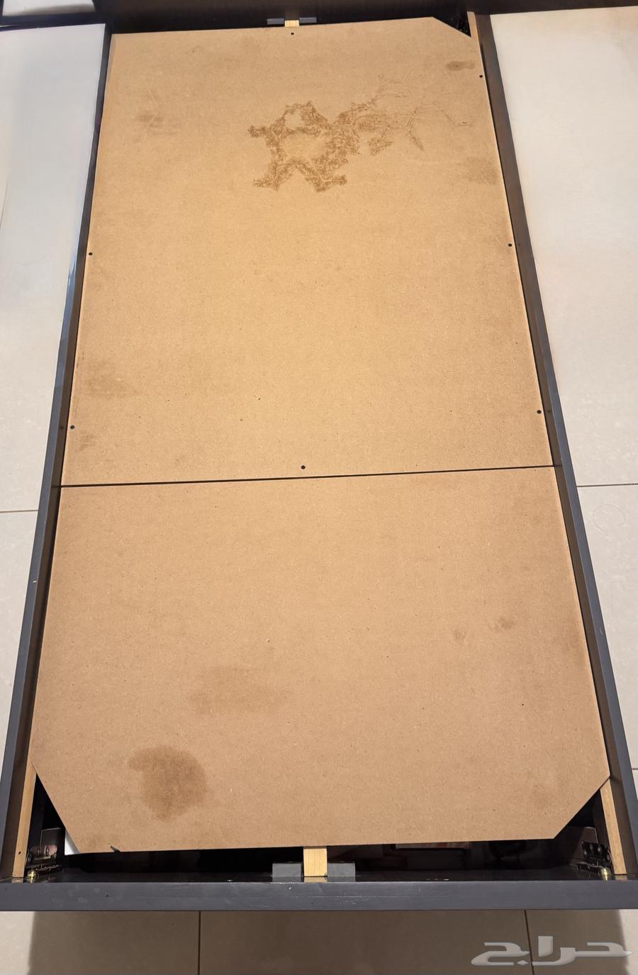 Gray wooden single and a half bed with bottom drawer64325398897665114