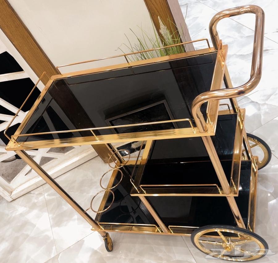 ترولي ضيافة ذهبي 3 أرفف من هوم سنتر أناقة وجودة عالية64329020648833112