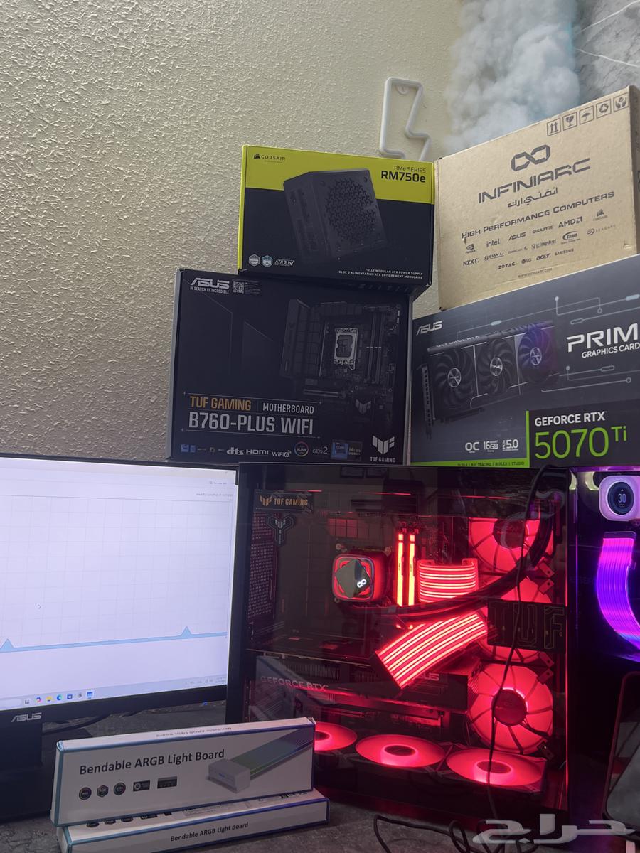 pc 5070ti i7-14700kf بي سي اخو الجديد بفاتورته وعلى الضمان64336141626371111