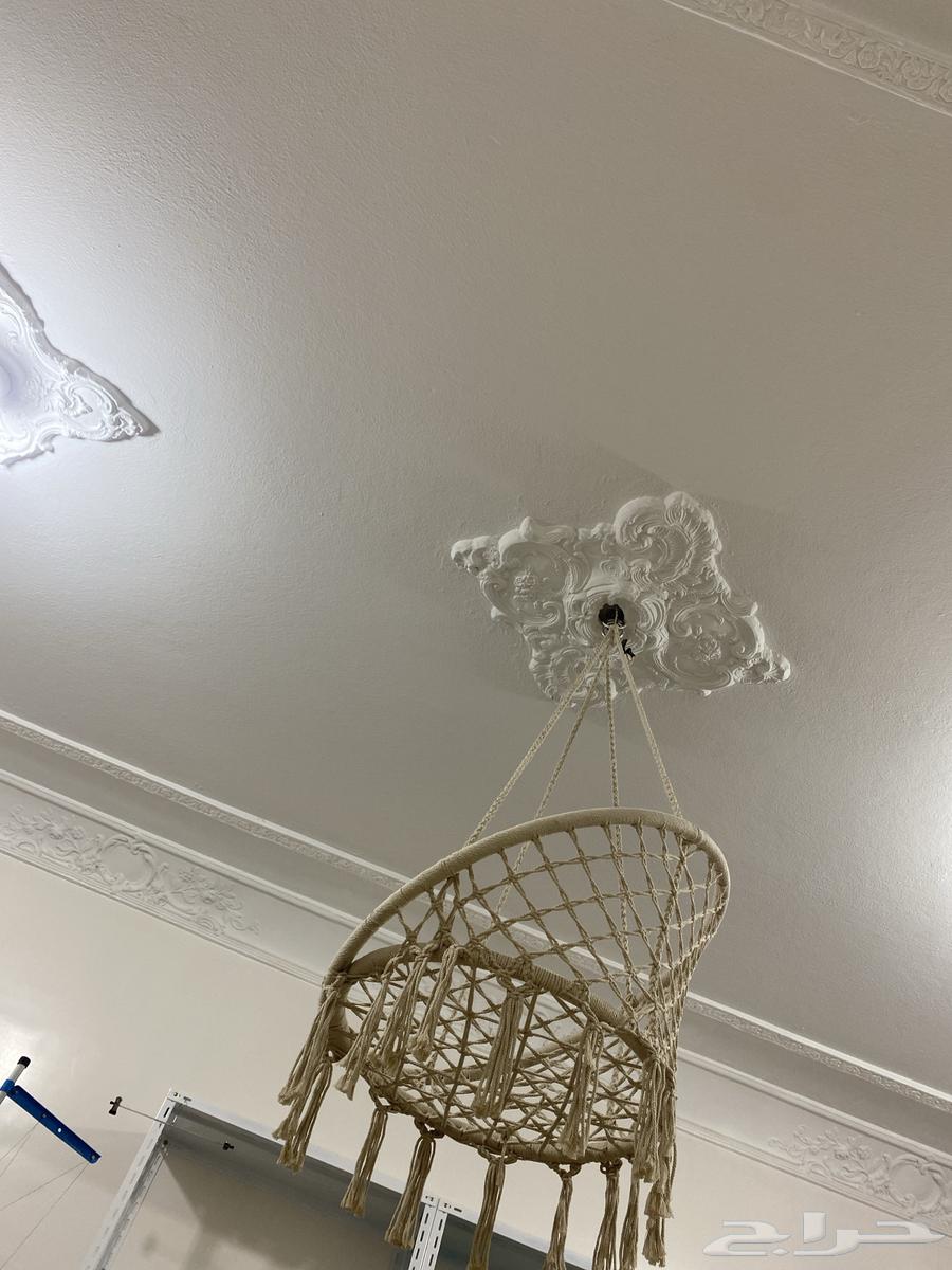 ارجوحه قماشيه بشكل دائري ألون الأبيض64333421828227110