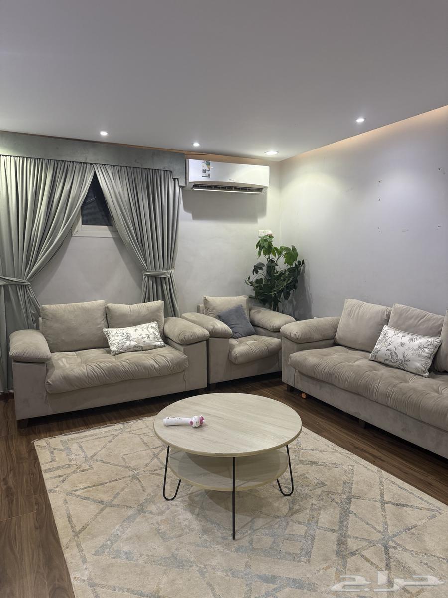 Comfortable fabric velvet sofa used for one year with the star and table, 4 services64334313187971110