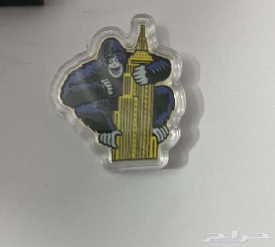 مسكوكة فضة على شكل غورلا كينغ مونغ اصدار بامب64331602641283113