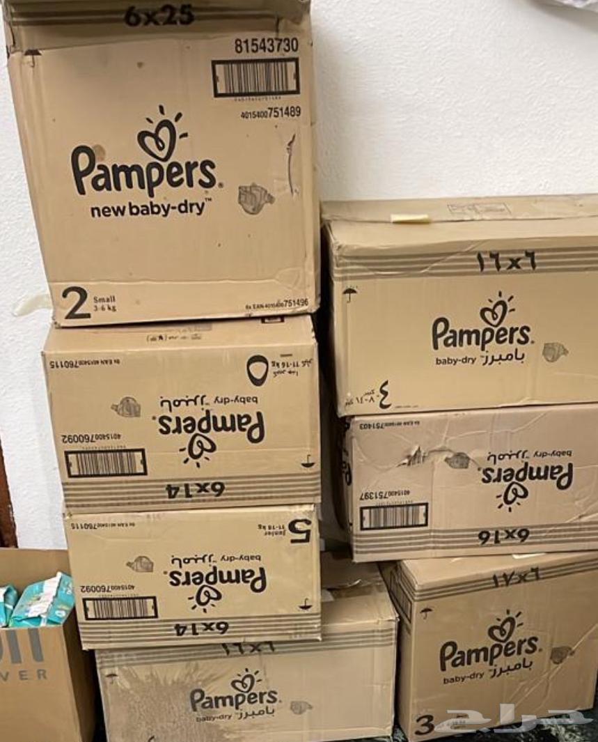 حفاظات بامبرز جميع المقاسات البيع بالكرتون64332079176323111