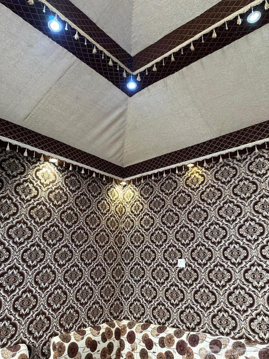 بيت شعر مستعمل مع مكتبه وقماش جديد كامل لونه بيج64333949789570111