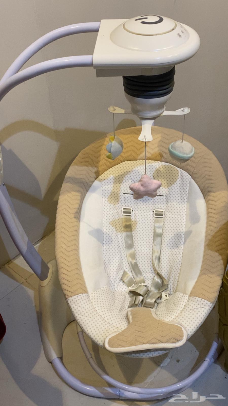 سرير أطفال كهربائي جديد استعمال 6شهور فقط64336484927105111
