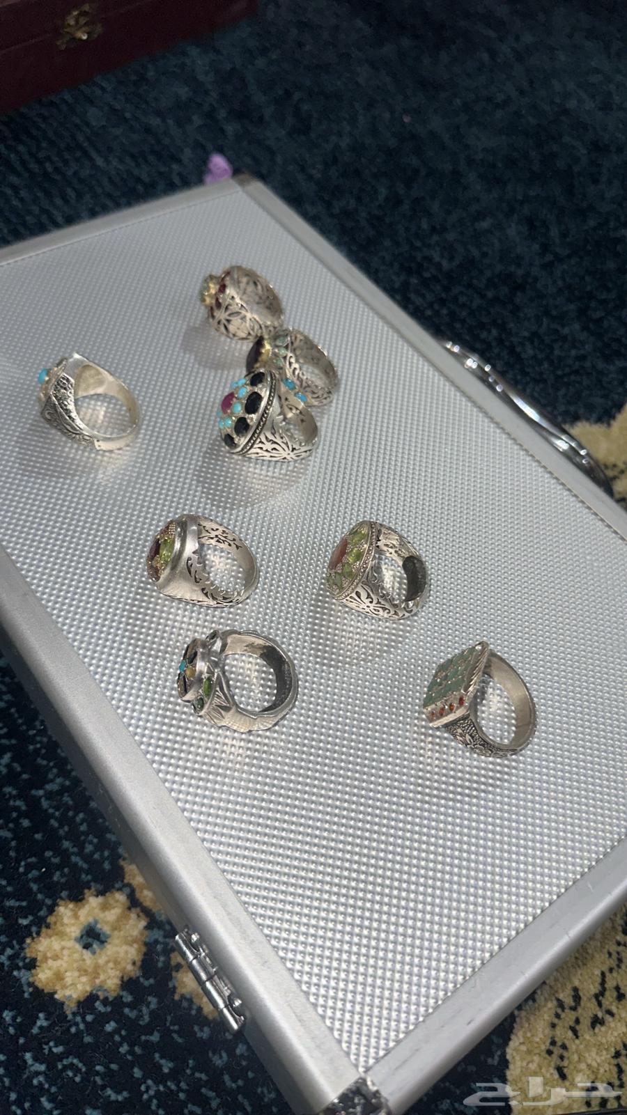 للبيع خواتم عقيد عقيق سليماني و فيروز شابور64345507764739112