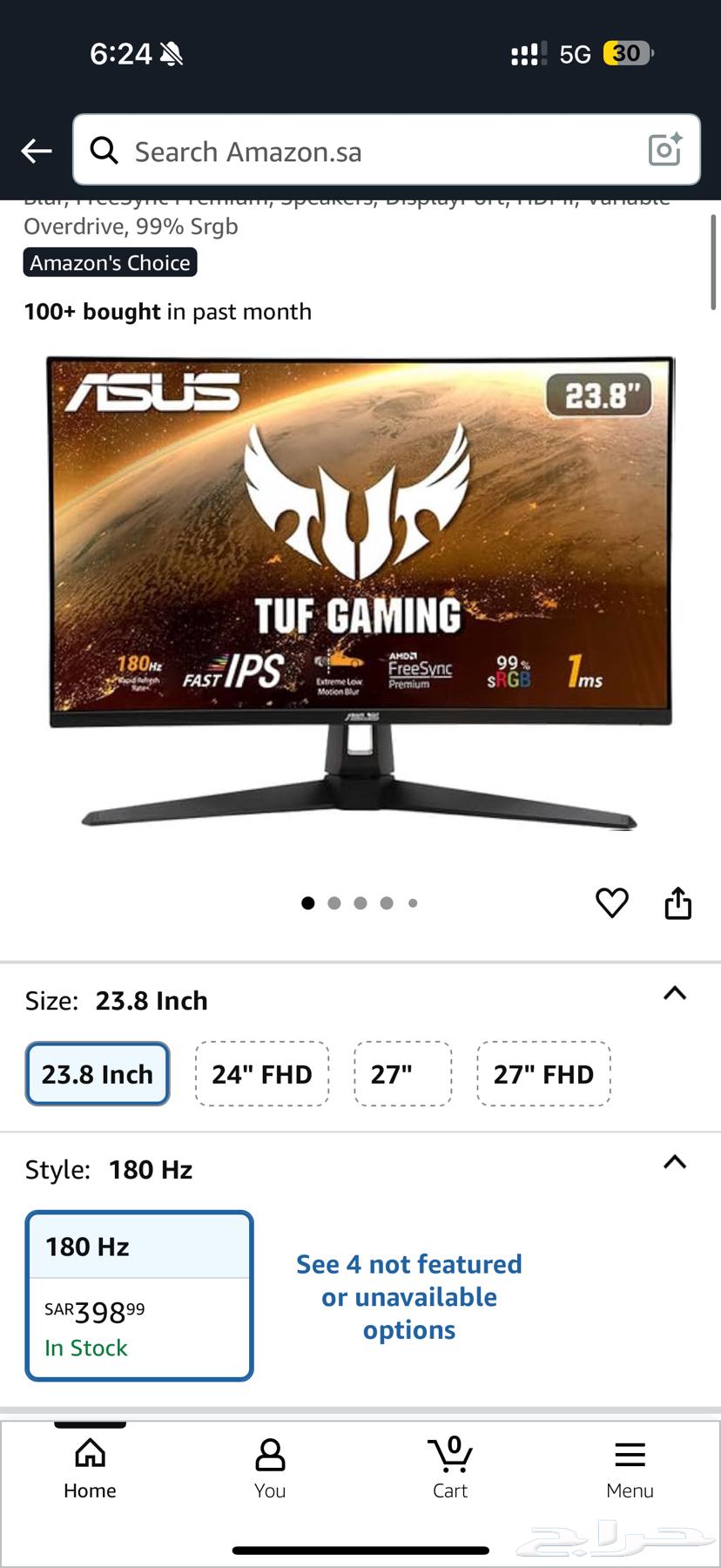 ASUS TUF Gaming VG249Q3A 23.864346280640898110