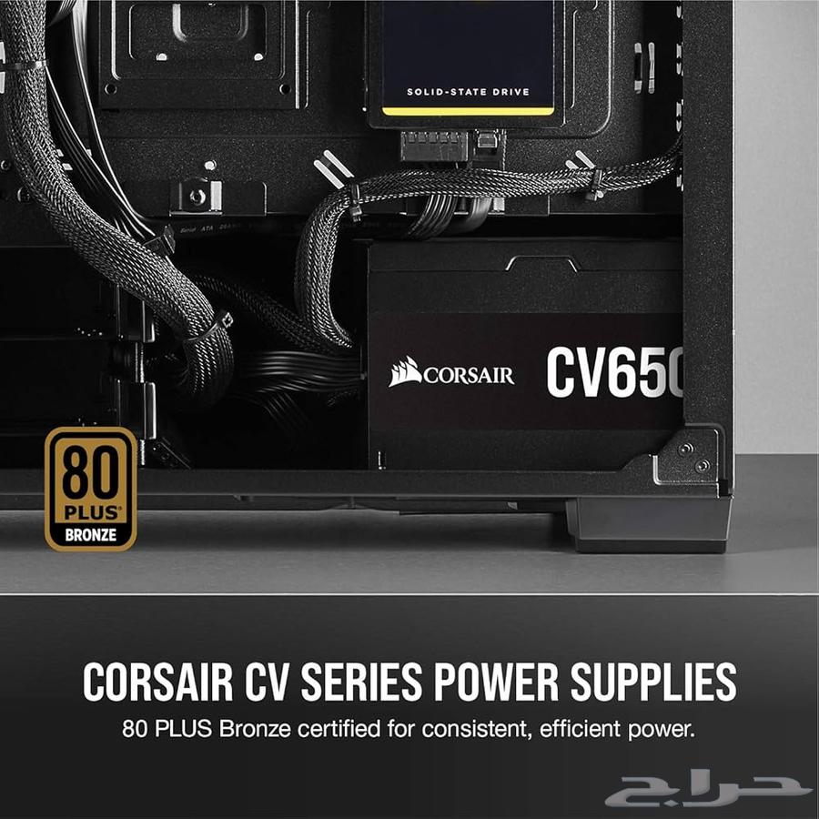 باور سبلاي   مزود طاقة Corsair CV650 650W 80  Bronze64362408853249112