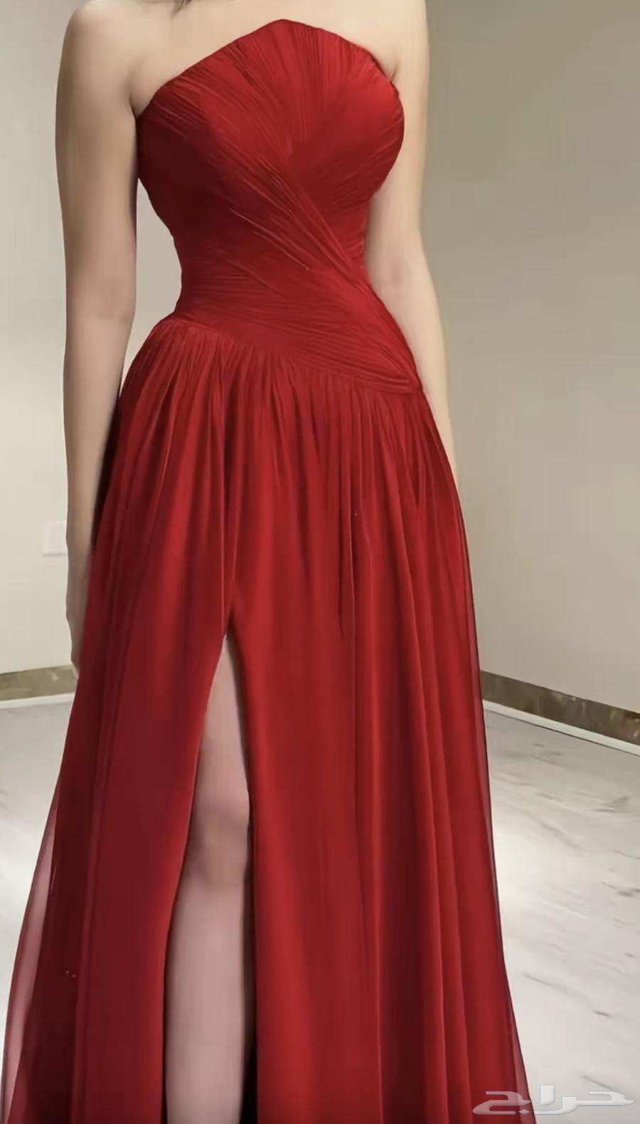 فستان احمر مقاسL جديد نظيف للبيع سبب البيع وصل بعد المناسبه64352643457923110