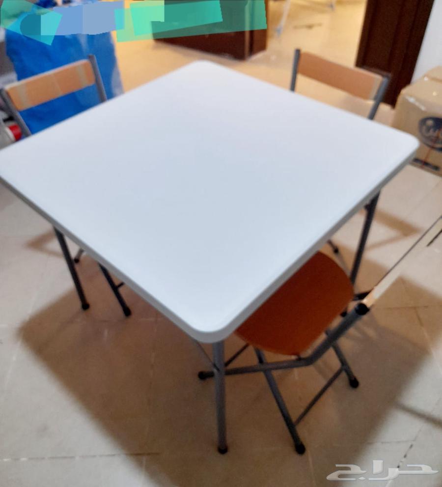 طاوله بلاسيك فايبر رجول حديد شبه جديد64354385103235112