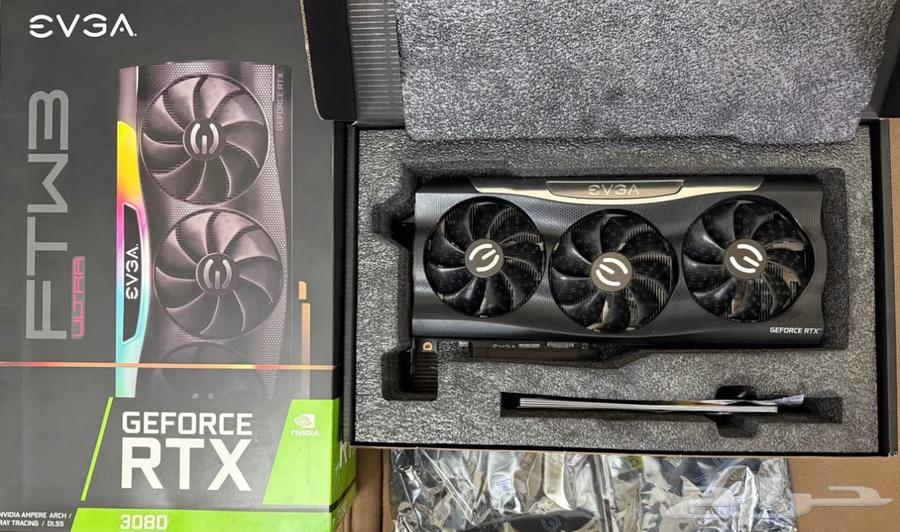 بطاقة rtx 3080 ftw3 (أداء أفضل من rtx 4070)64357056318211111
