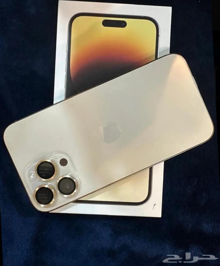ايفون 14 برو ماكس ذهبي اخو الجديد64354164646786111