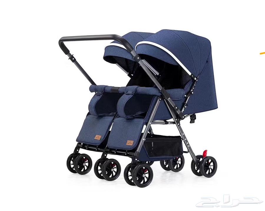 عربة توأم غير مستخدمة لون كحلي للبيع64359807602690110