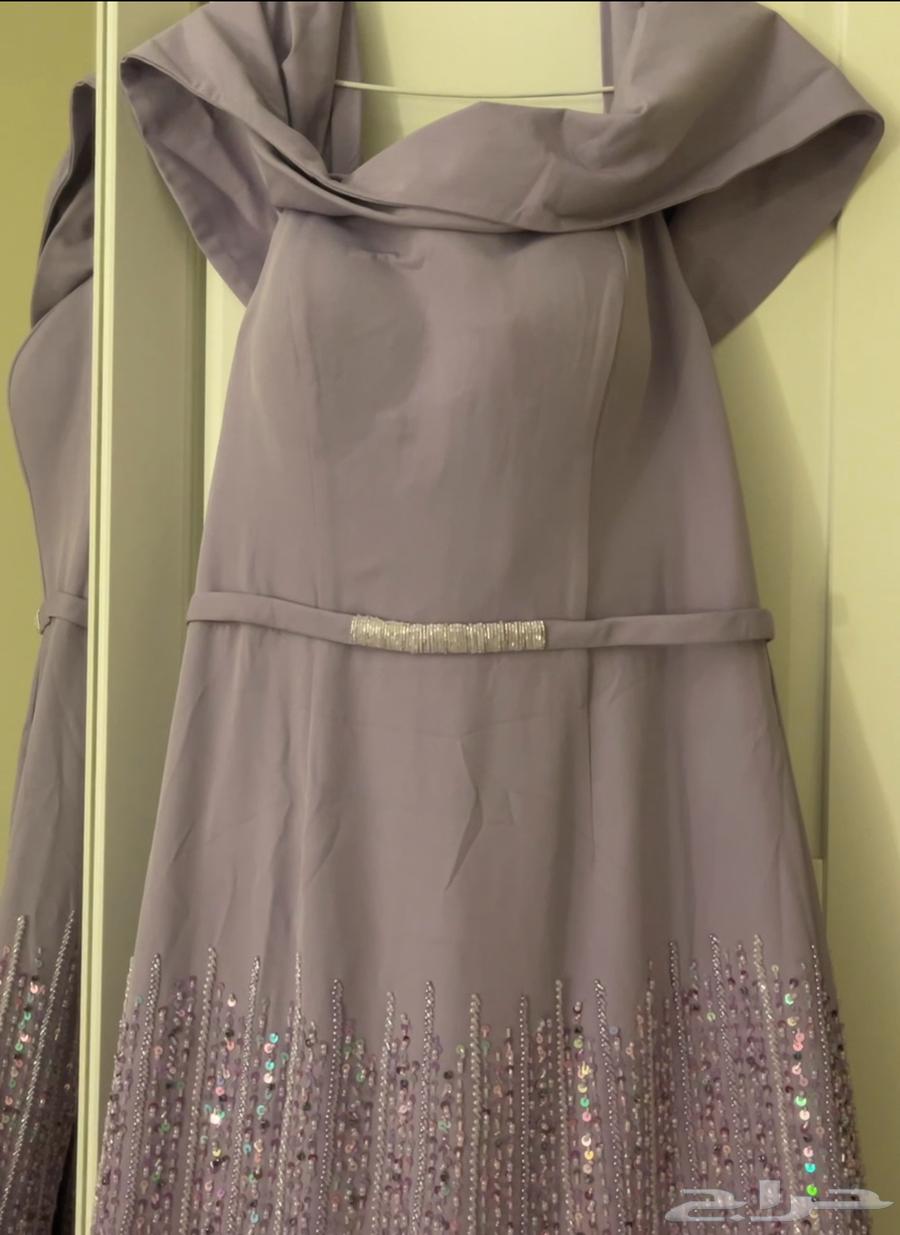 فستان موف بذيل و شك جديد غير مستعمل للبيع64351745718787113