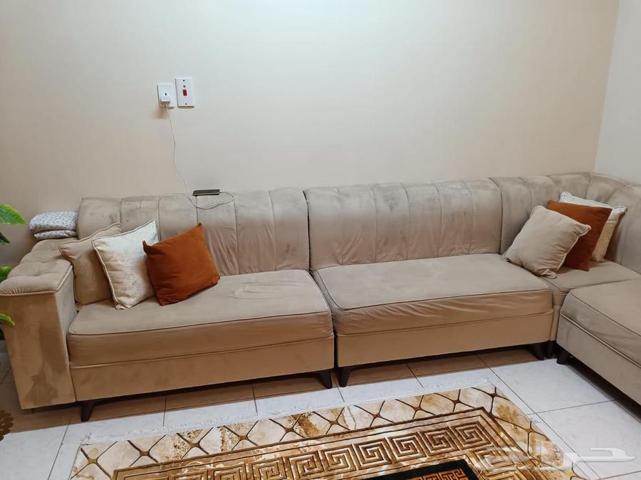 L-shaped sofa 6 meters with carpet64361607699073114