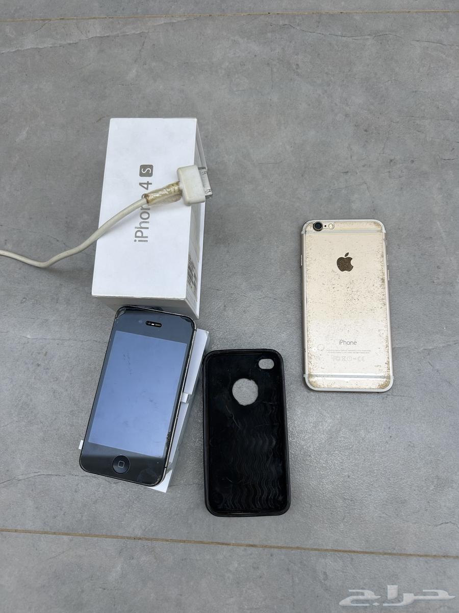 عدد 2 جوال ايفون واحد فور اس ( 4S ) والثاني ايفون 6 .64353780292482113