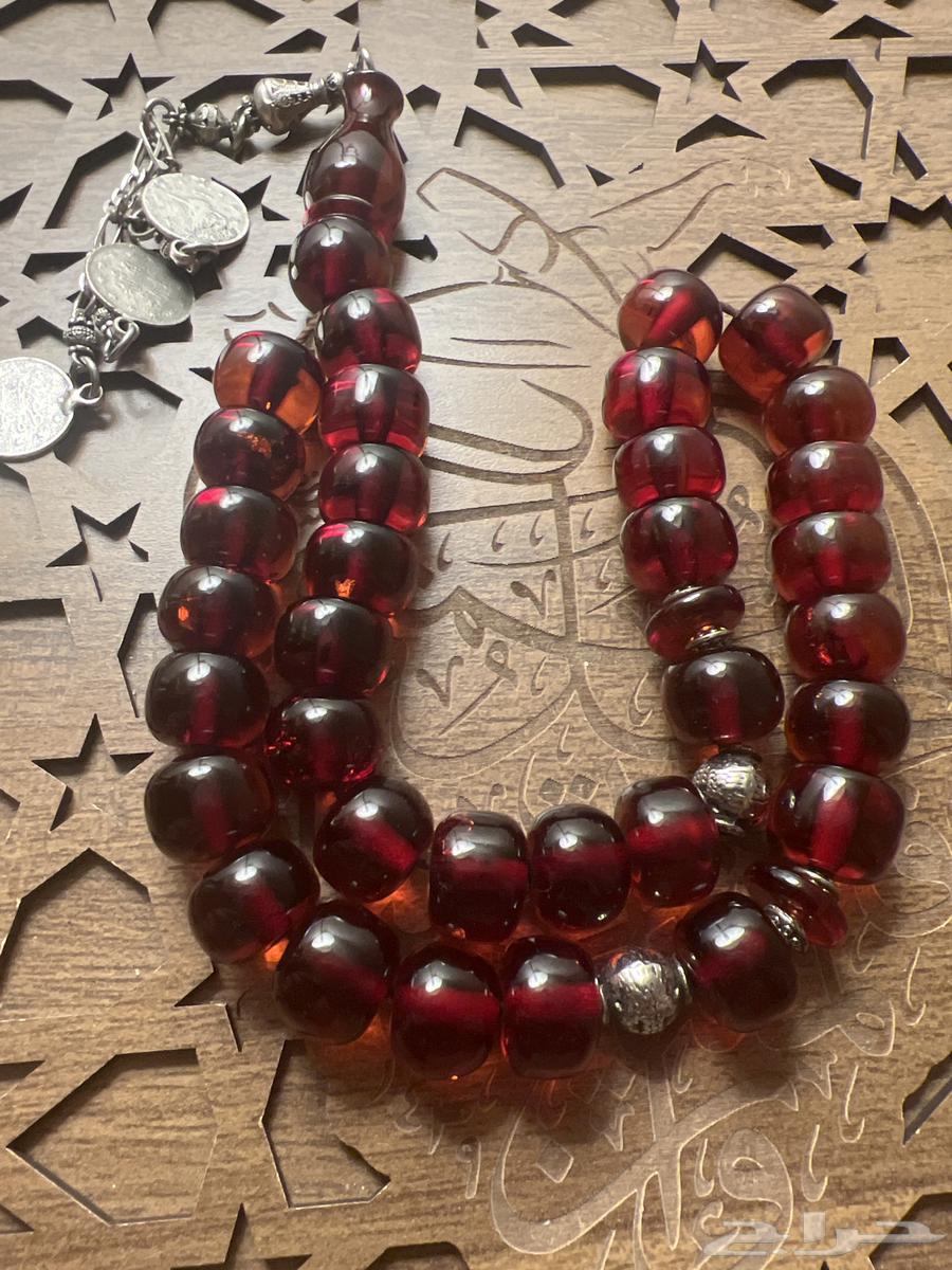 سبحة فاتوران صب قديم محشرة بورق ذهب64354385044609110