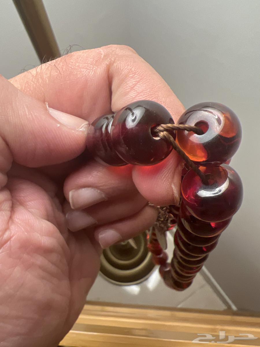 سبحة فاتوران صب قديم محشرة بورق ذهب64354385044609113