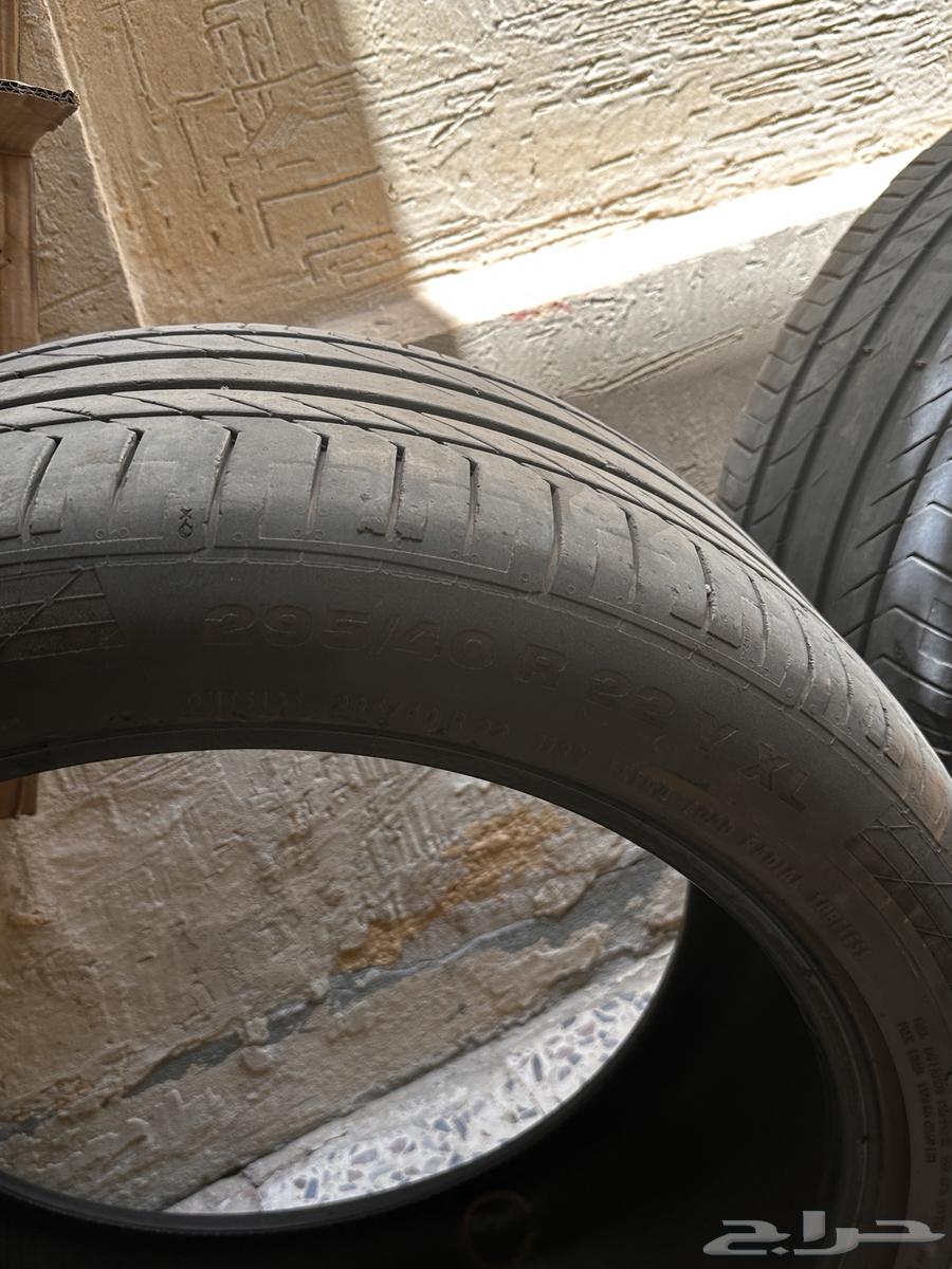 كفرات كونتيننتال 295 40R22Y XL بحالة جيده64498563853314113